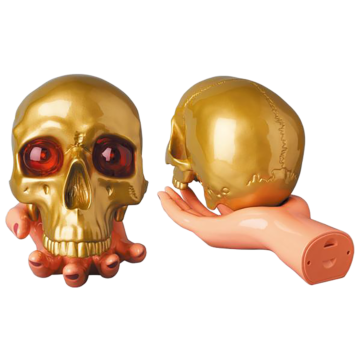SKULL & HAND LAMP GOLD
