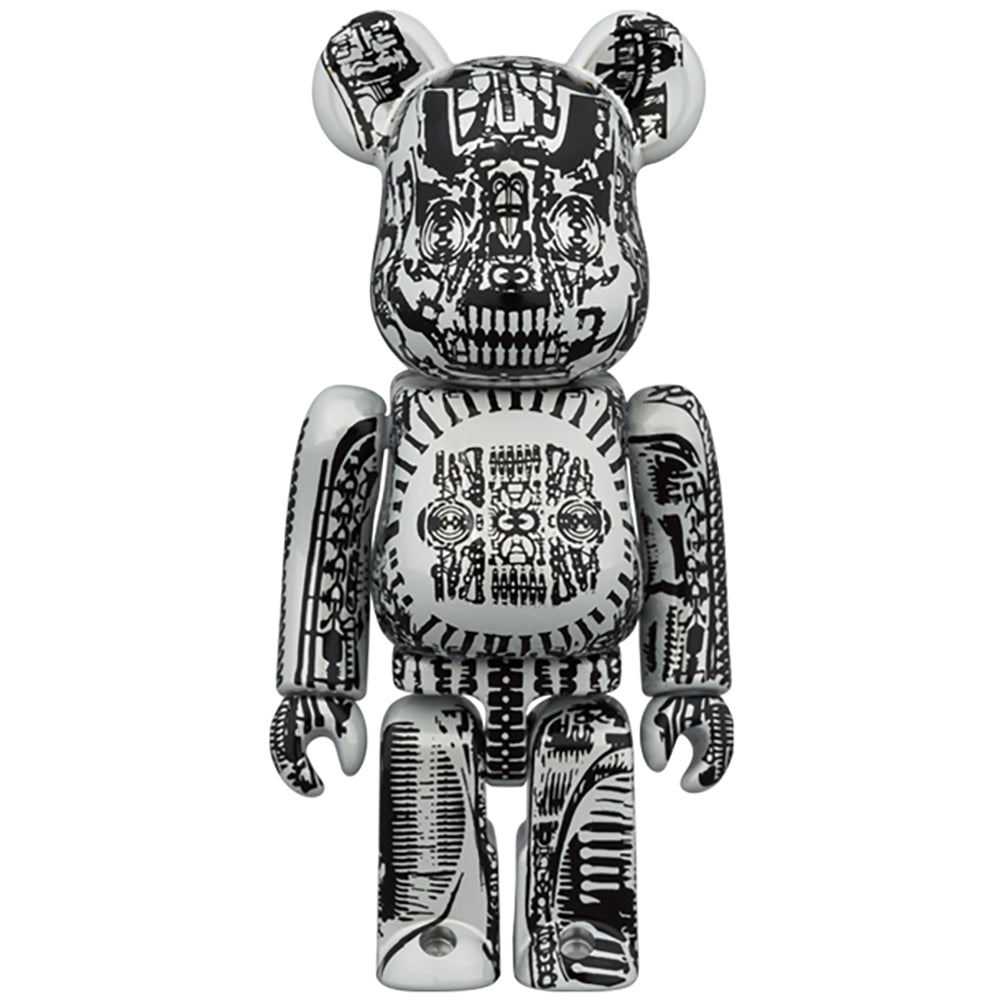 BE@RBRICK H.R.GIGER 100％ & 400％ WHITE CHROME Ver.／BLACK CHROME Ver._1