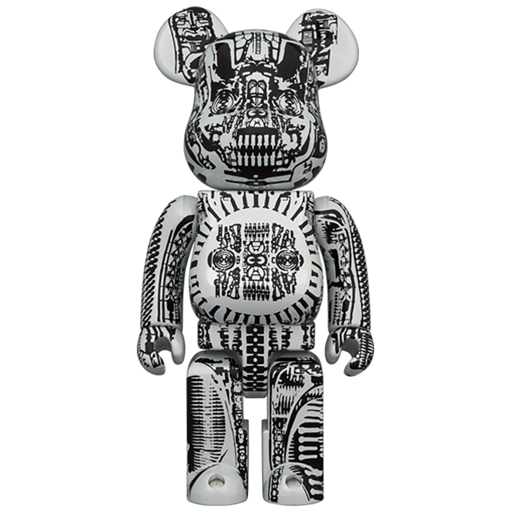 BE@RBRICK H.R.GIGER 100％ & 400％ WHITE CHROME Ver.／BLACK CHROME Ver._2
