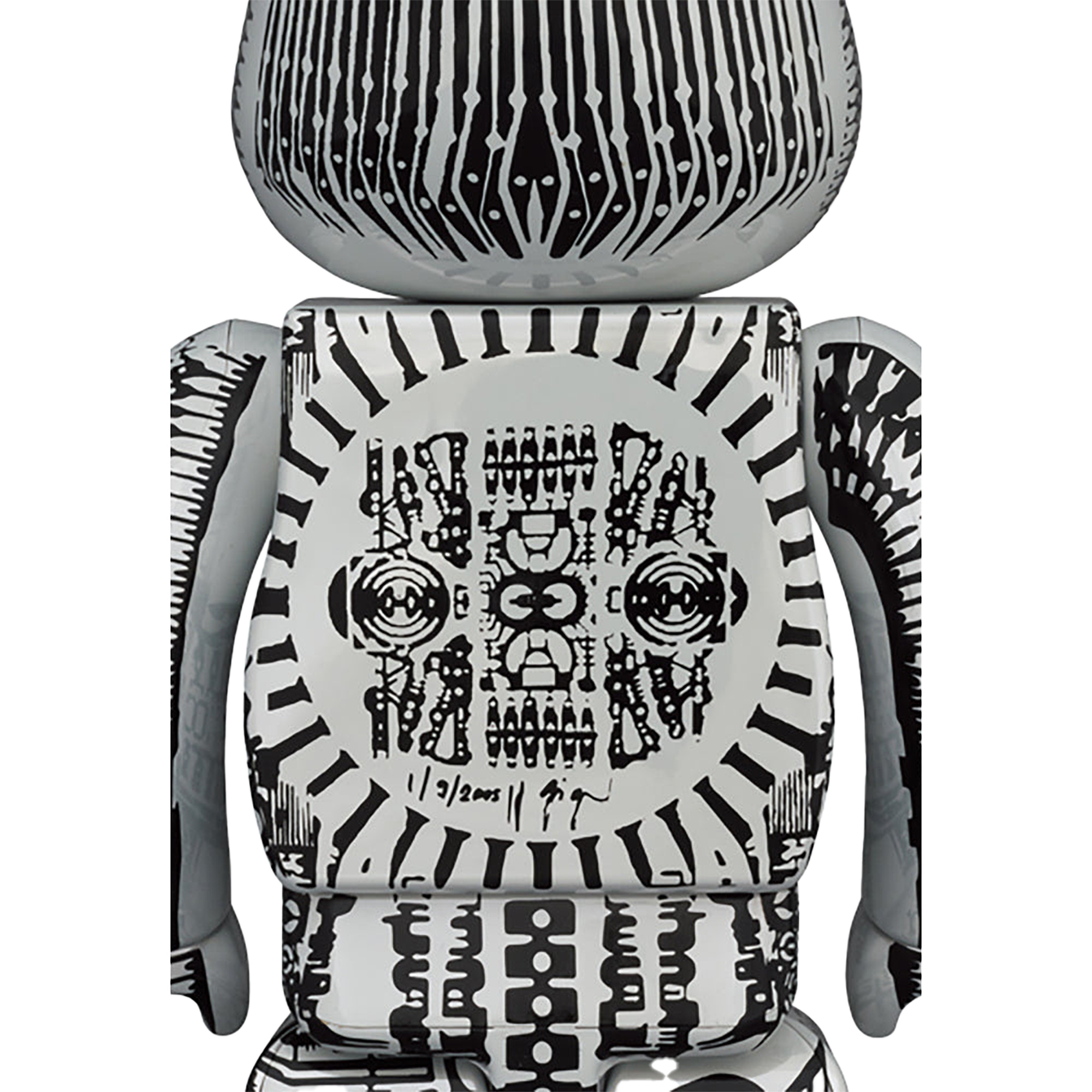 BE@RBRICK H.R.GIGER 100％ & 400％ WHITE CHROME Ver.／BLACK CHROME Ver.