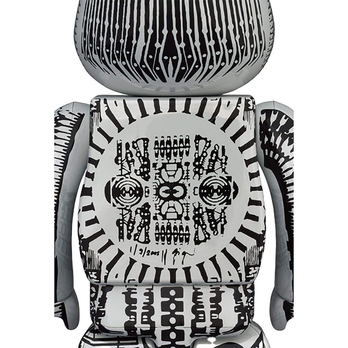 BE@RBRICK H.R.GIGER 100％ & 400％ WHITE CHROME Ver.／BLACK CHROME Ver.