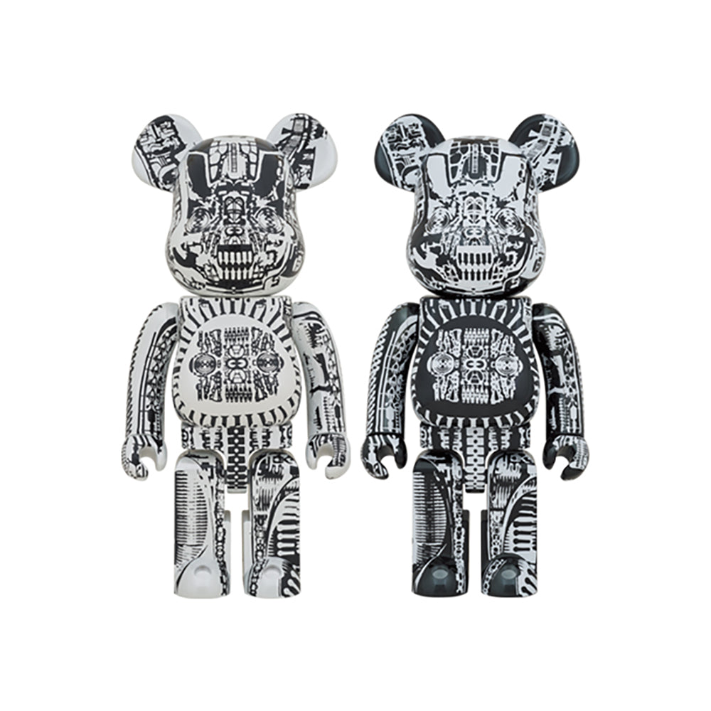 BE@RBRICK H.R.GIGER 1000％ WHITE CHROME Ver.／BLACK CHROME Ver._0