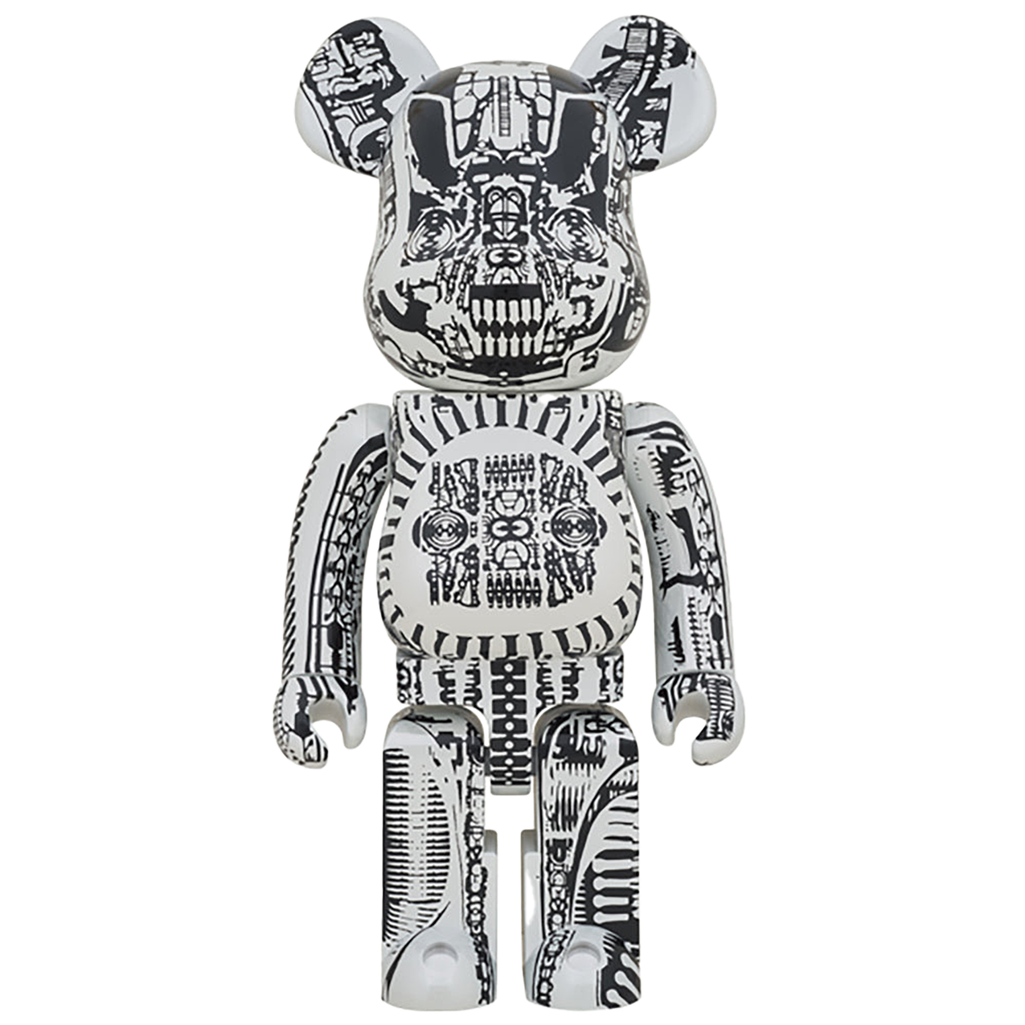 BE@RBRICK H.R.GIGER 1000％ WHITE CHROME Ver.／BLACK CHROME Ver.