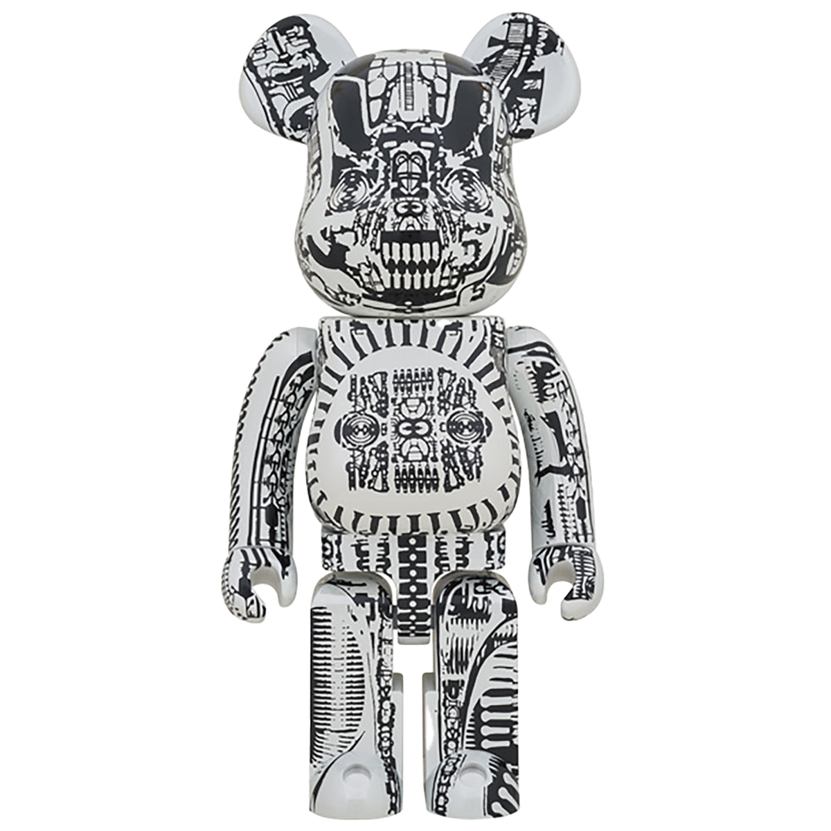 BE@RBRICK H.R.GIGER 1000％ WHITE CHROME Ver.／BLACK CHROME Ver.