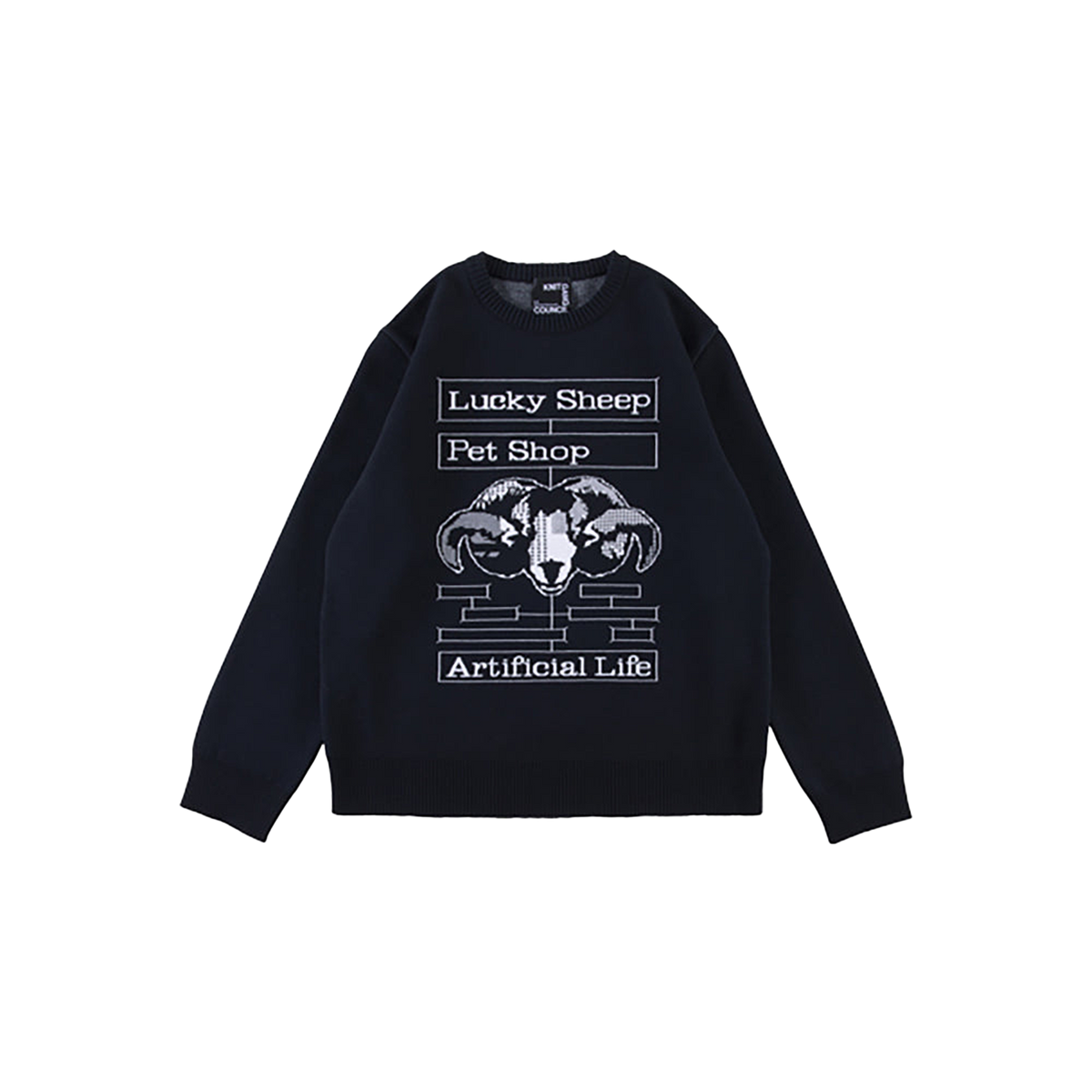 KNIT GANG COUNCIL CREW NECK SWEATER "Lucky Sheep"