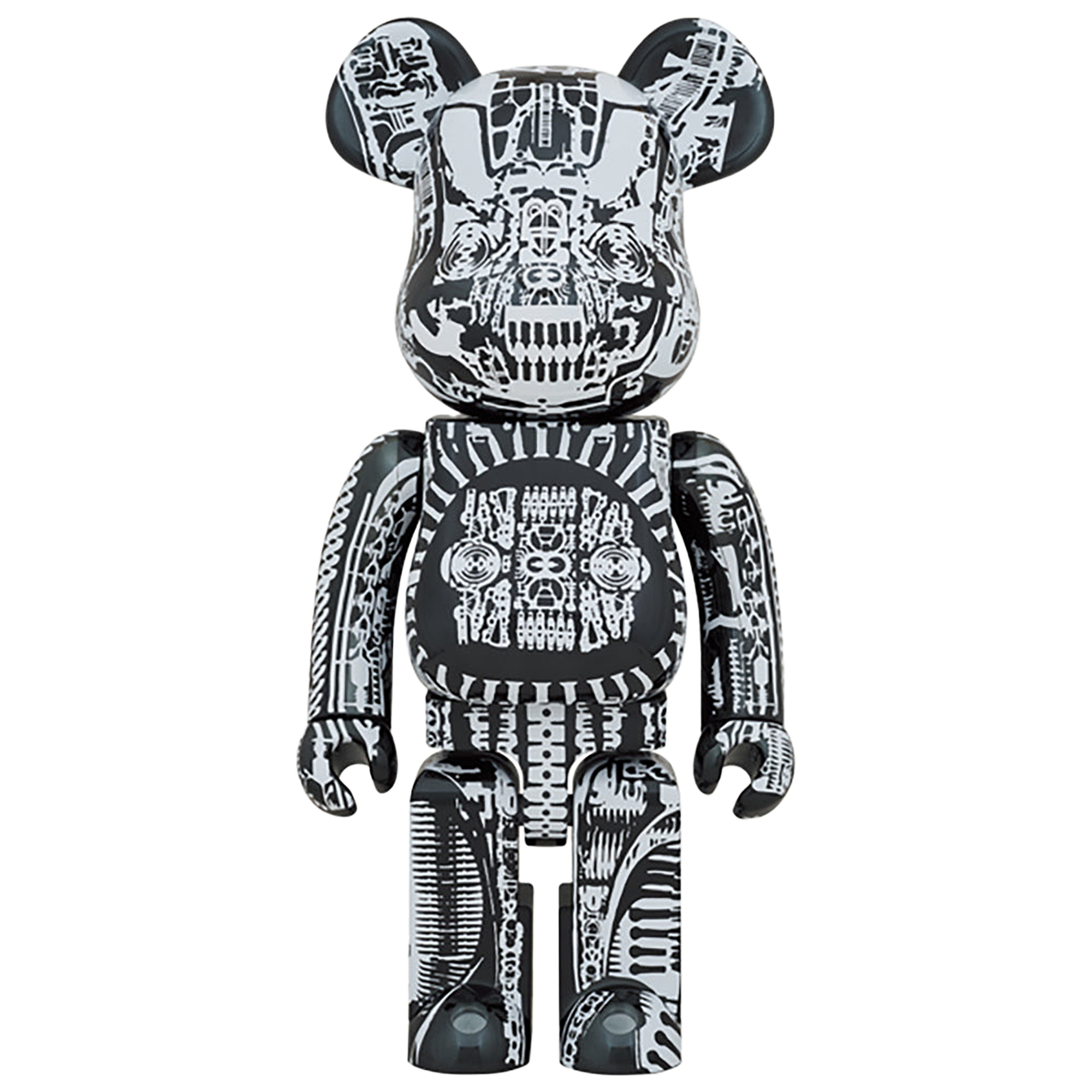 BE@RBRICK H.R.GIGER 1000％ WHITE CHROME Ver.／BLACK CHROME Ver.