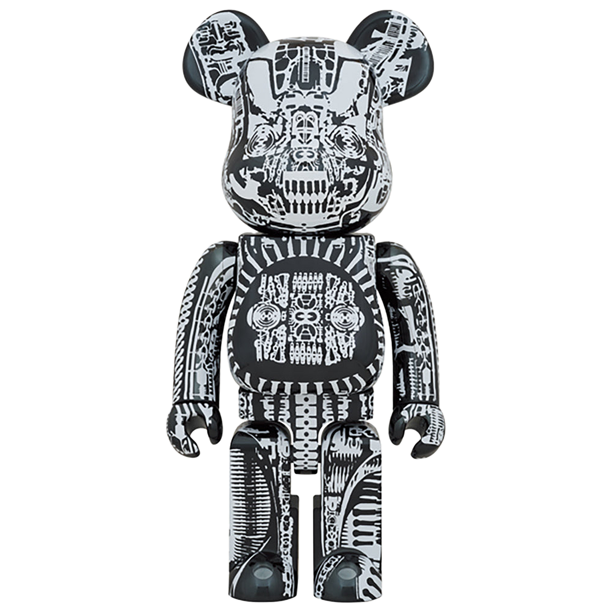 BE@RBRICK H.R.GIGER 1000％ WHITE CHROME Ver.／BLACK CHROME Ver.