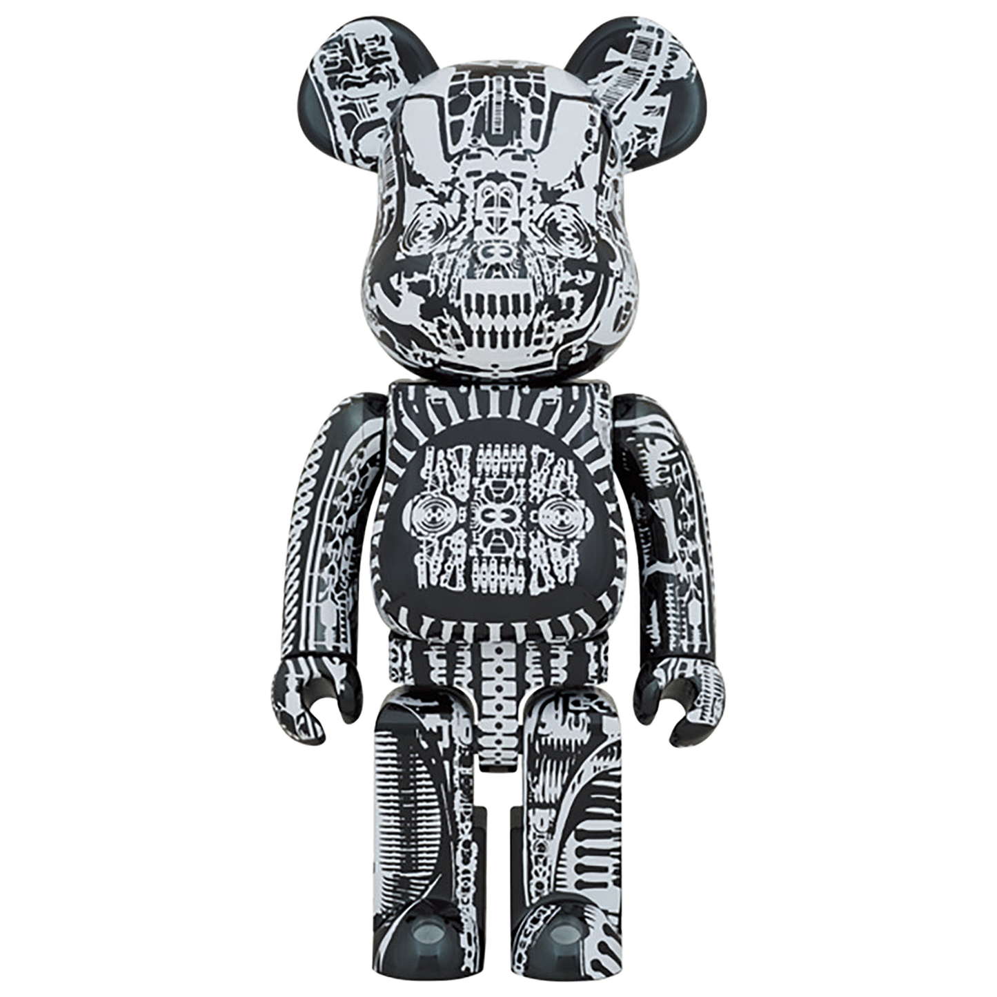 BE@RBRICK H.R.GIGER 1000％ WHITE CHROME Ver.／BLACK CHROME Ver.