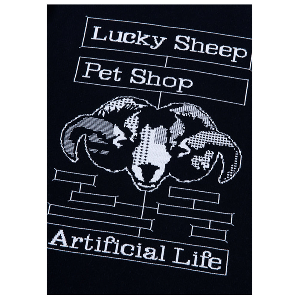 KNIT GANG COUNCIL CREW NECK SWEATER "Lucky Sheep"_1