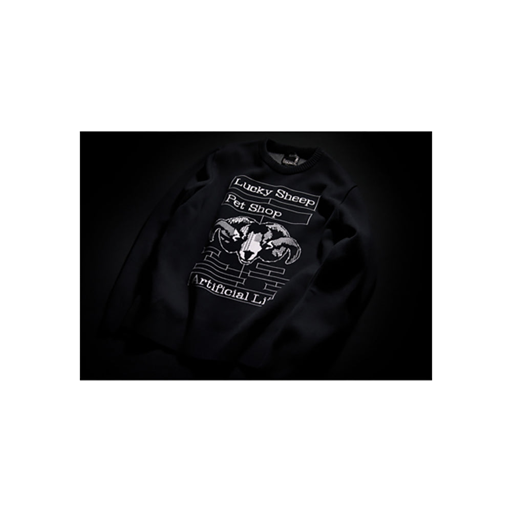 KNIT GANG COUNCIL CREW NECK SWEATER "Lucky Sheep"_2