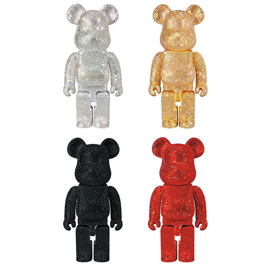 400％ BE@RBRICK CRYSTAL BLACK／GOLD／SILVER／RED