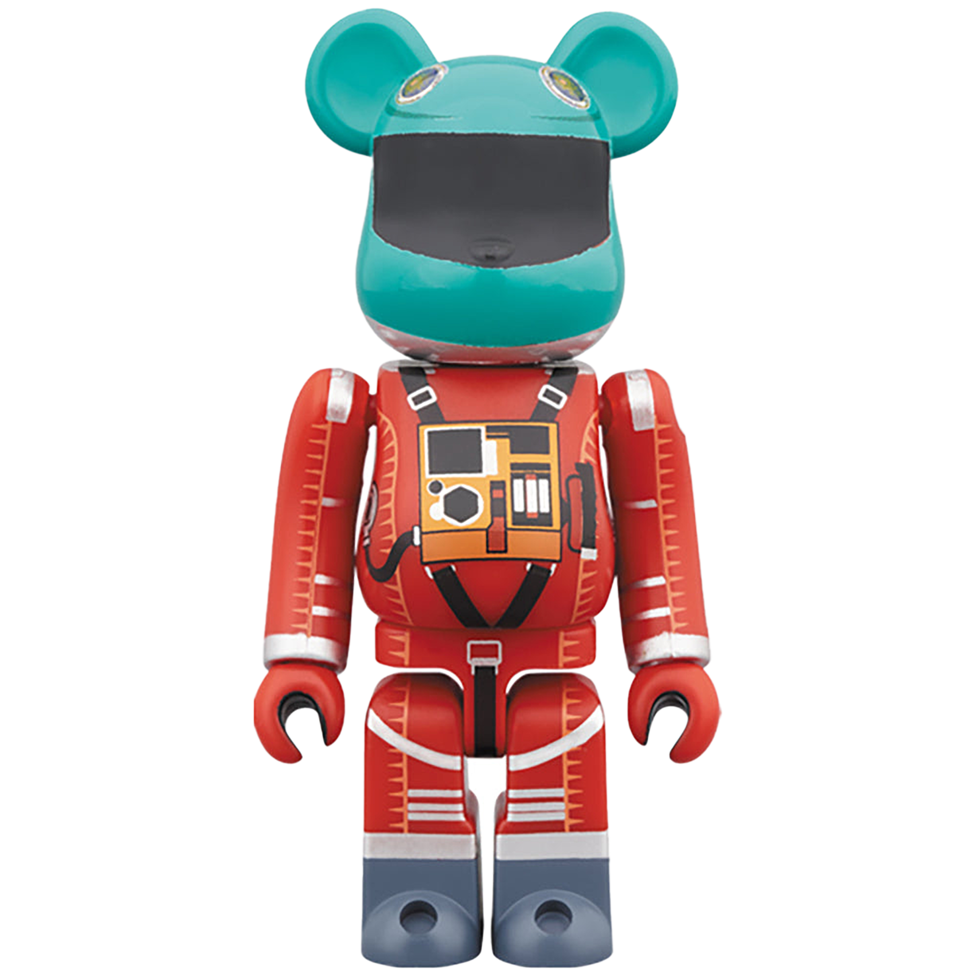 BE@RBRICK SPACE SUIT GREEN HELMET & ORANGE SUIT Ver.100％ & 400％