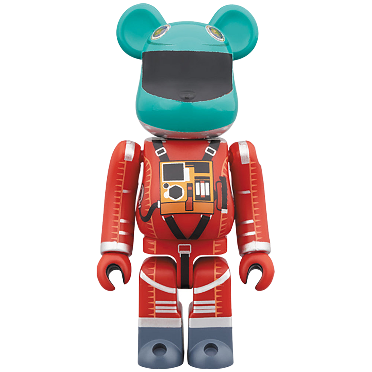 BE@RBRICK SPACE SUIT GREEN HELMET & ORANGE SUIT Ver.100％ & 400％