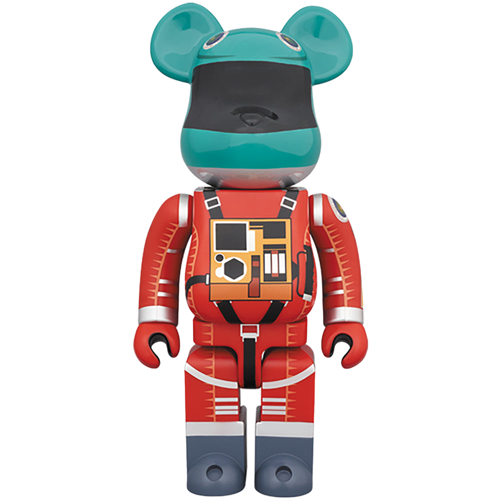 BE@RBRICK SPACE SUIT GREEN HELMET & ORANGE SUIT Ver.100％ & 400％