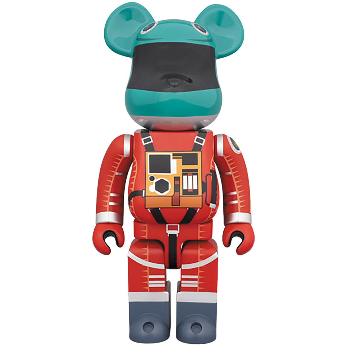 BE@RBRICK SPACE SUIT GREEN HELMET & ORANGE SUIT Ver.100％ & 400％