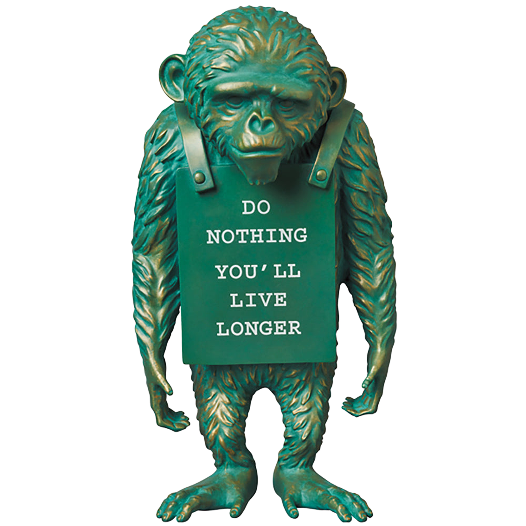 MONKEY SIGN BRONZE STATUE＃2
