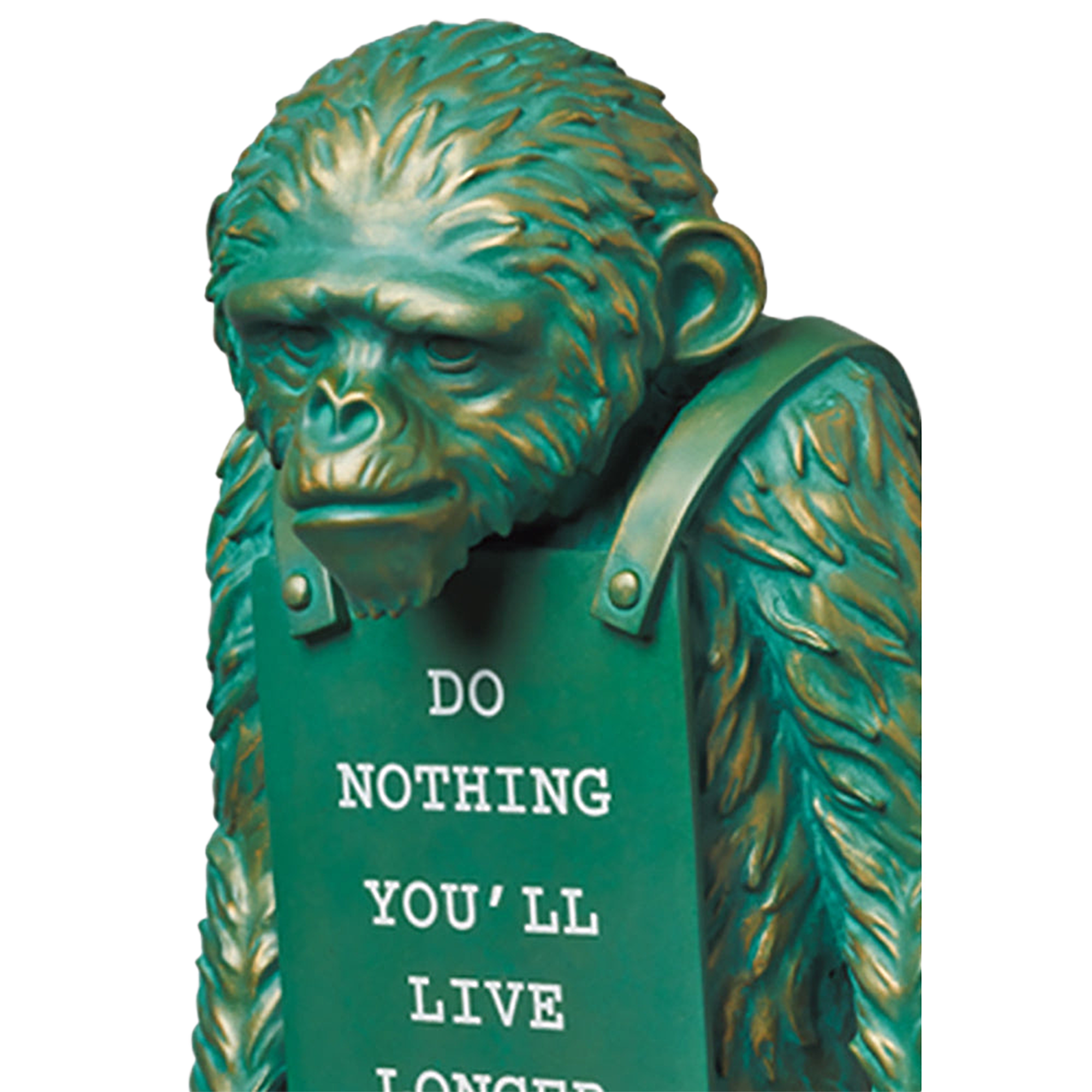MONKEY SIGN BRONZE STATUE＃2
