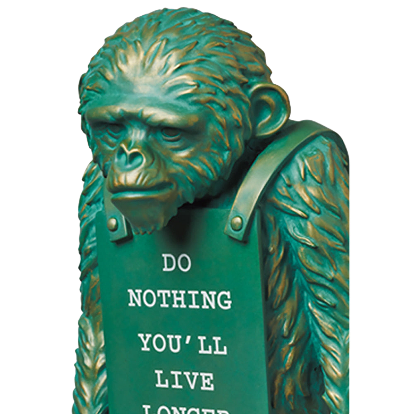 MONKEY SIGN BRONZE STATUE＃2