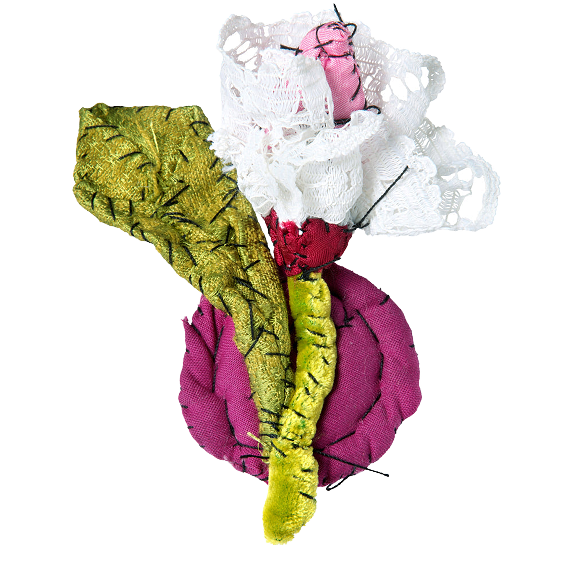 #105 Anne Valerie Dupond Petite fleur blanche et rose