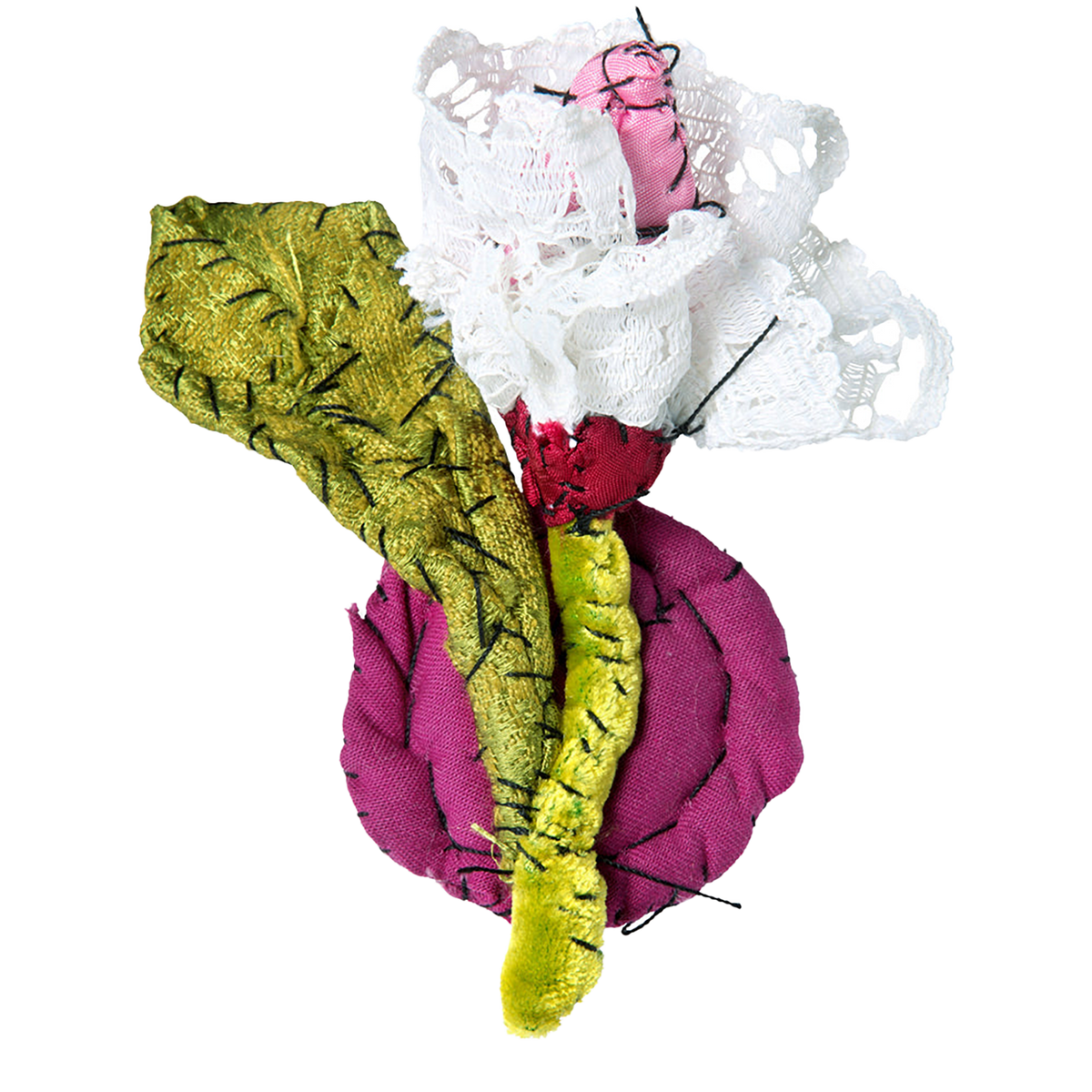 #105 Anne Valerie Dupond Petite fleur blanche et rose