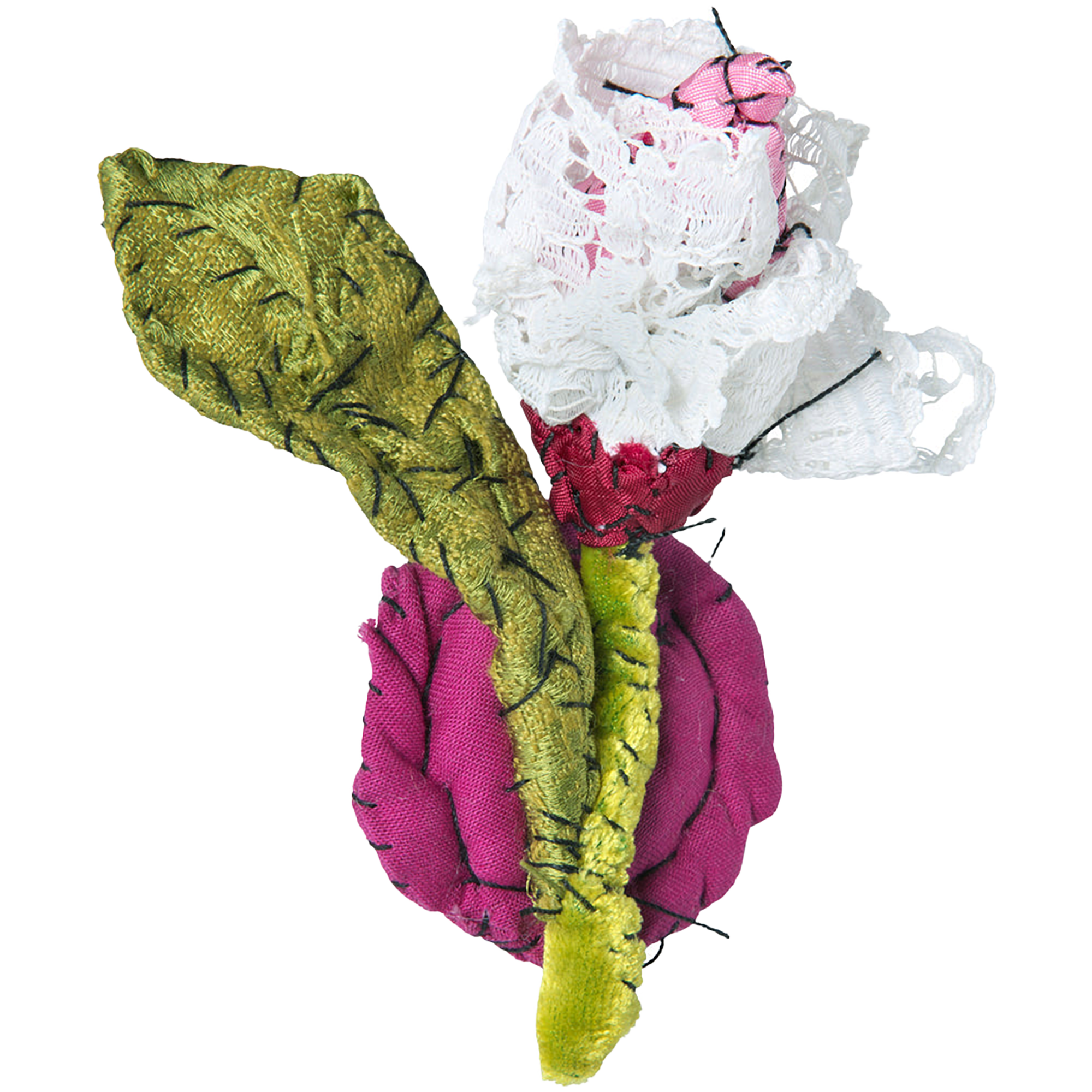 #105 Anne Valerie Dupond Petite fleur blanche et rose