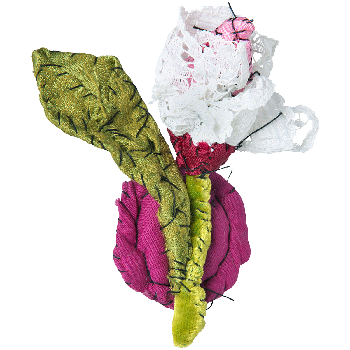 #105 Anne Valerie Dupond Petite fleur blanche et rose