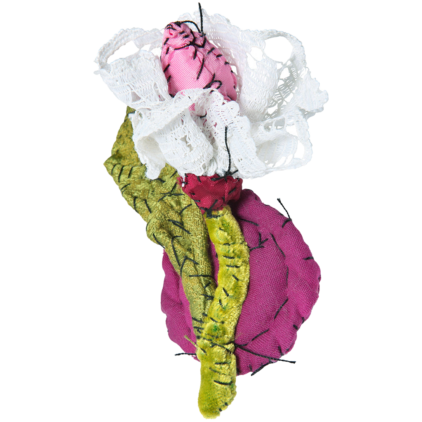 #105 Anne Valerie Dupond Petite fleur blanche et rose