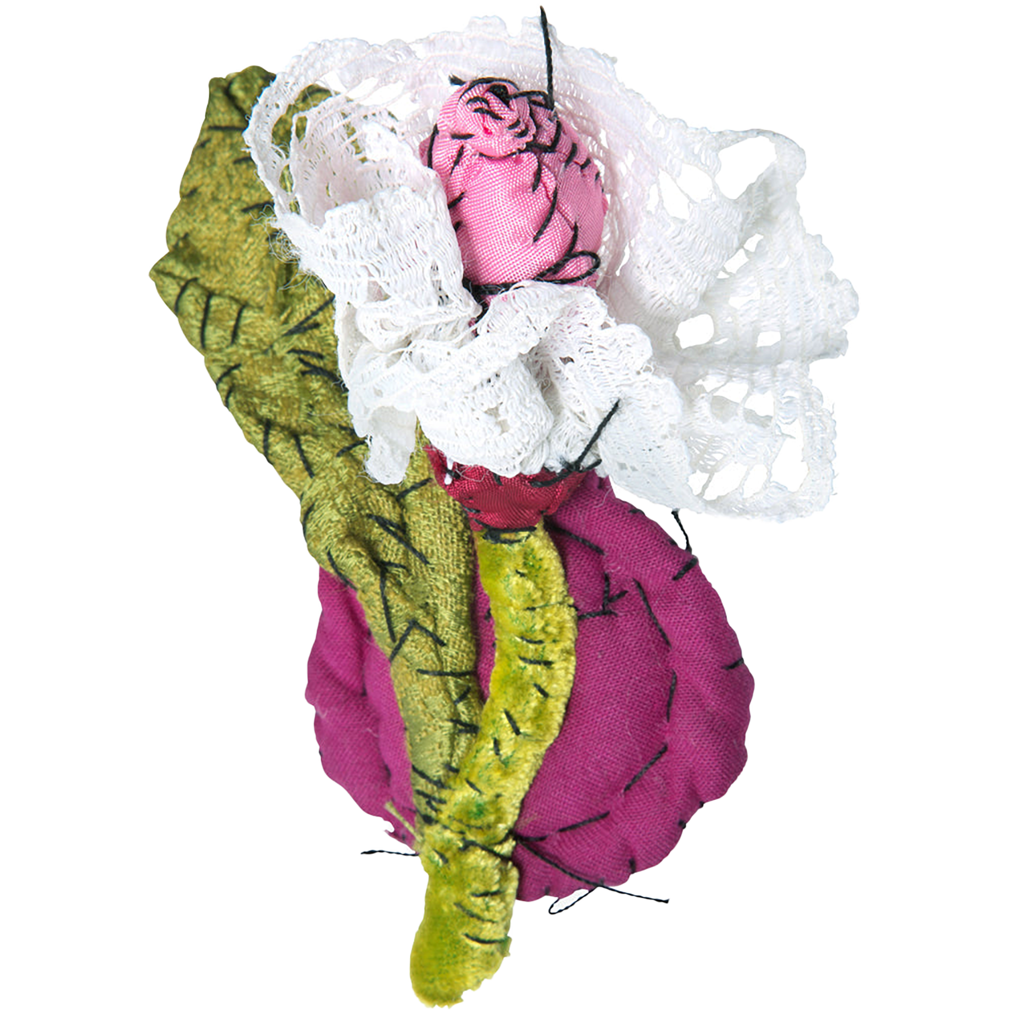 #105 Anne Valerie Dupond Petite fleur blanche et rose