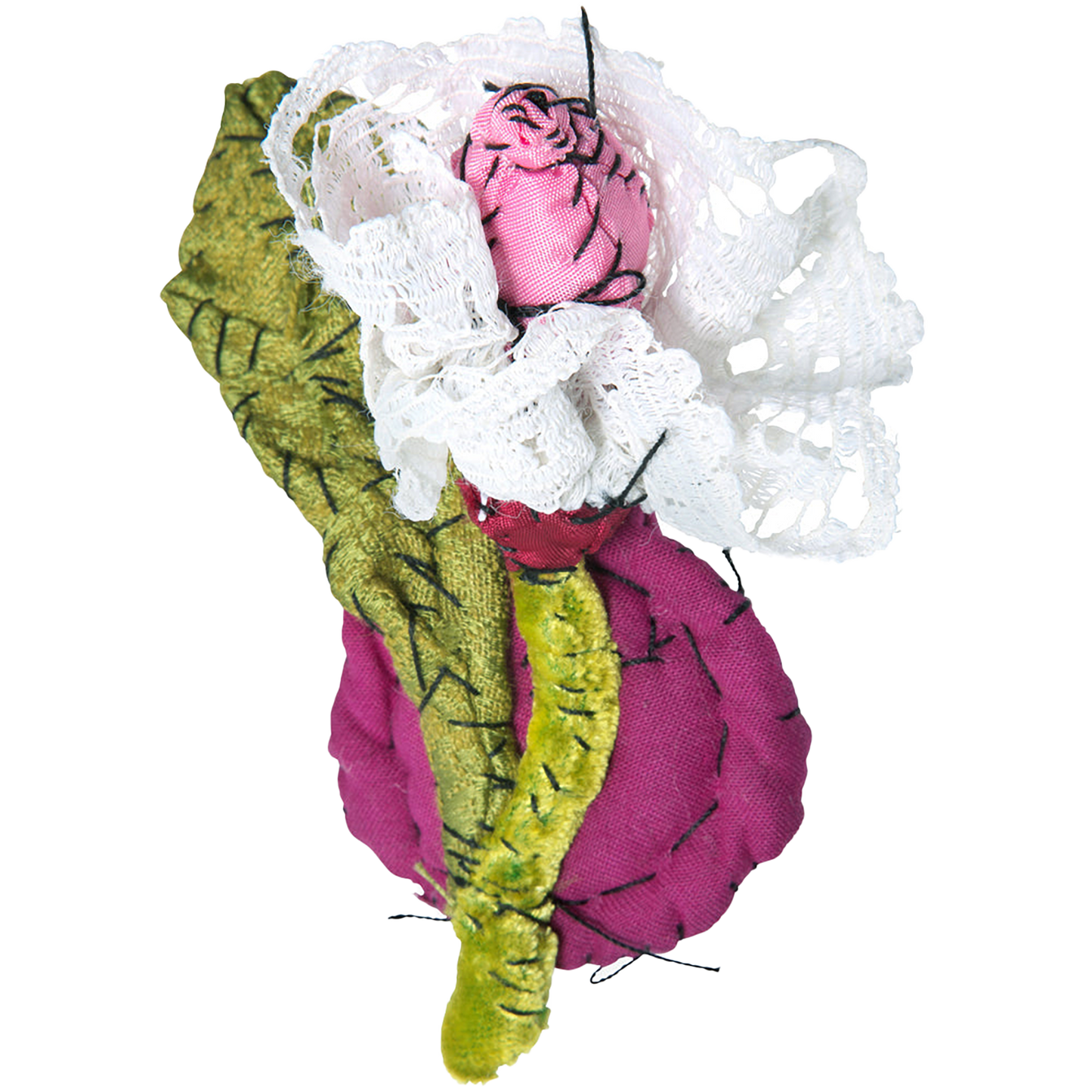 #105 Anne Valerie Dupond Petite fleur blanche et rose