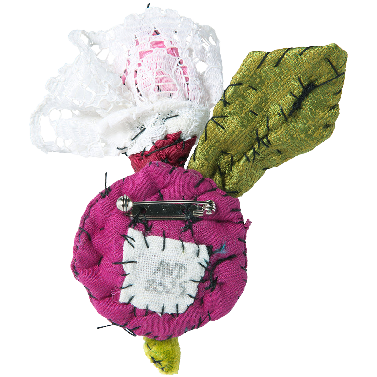 #105 Anne Valerie Dupond Petite fleur blanche et rose