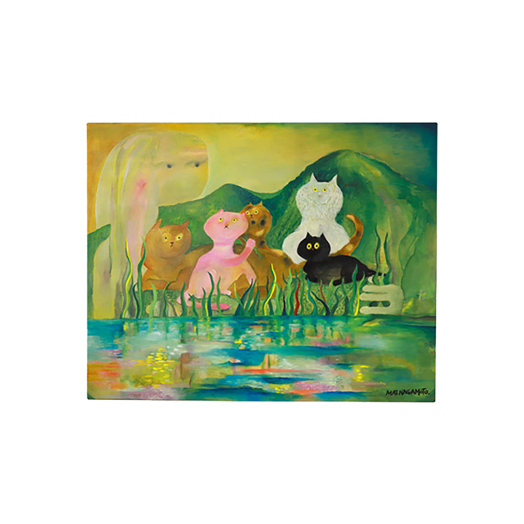 MAI NAGAMOTO "FUTENEKO" 油絵原画 FUTENEKO〜ボク達はここに居た