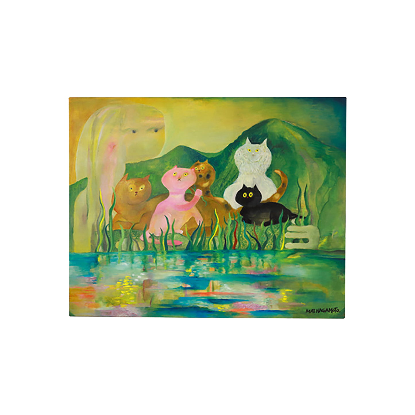 MAI NAGAMOTO "FUTENEKO" 油絵原画 FUTENEKO〜ボク達はここに居た
