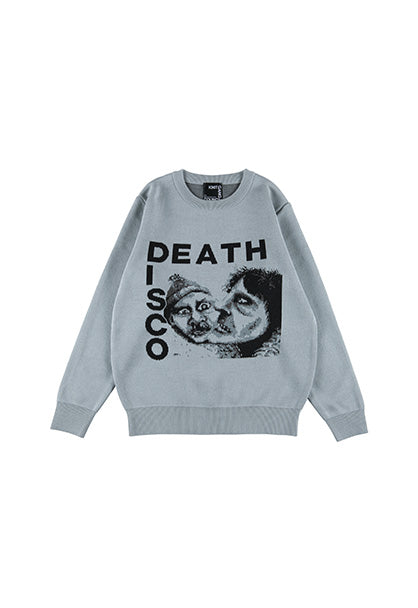 KNIT GANG COUNCIL "PIL" CREW NECK SWEATER "DEATH DISCO"_2