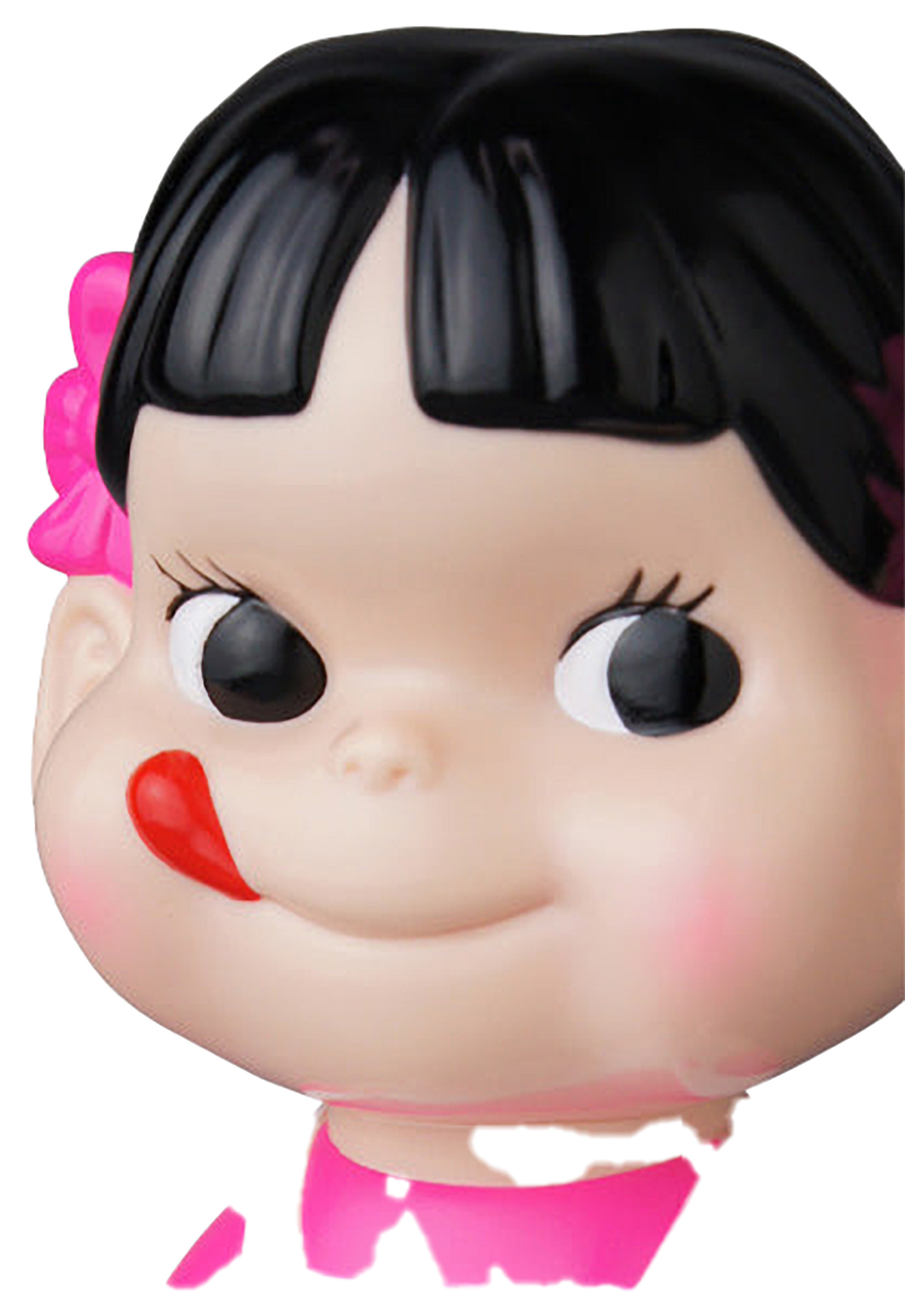 不二家ソフビコレクション ペコちゃん（白×蛍光ピンク）