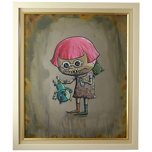 MAMES アートピースＦ８ ( 455×379mm ) （原画）「STATUE LONELYGIRL “Naughty Pink”」