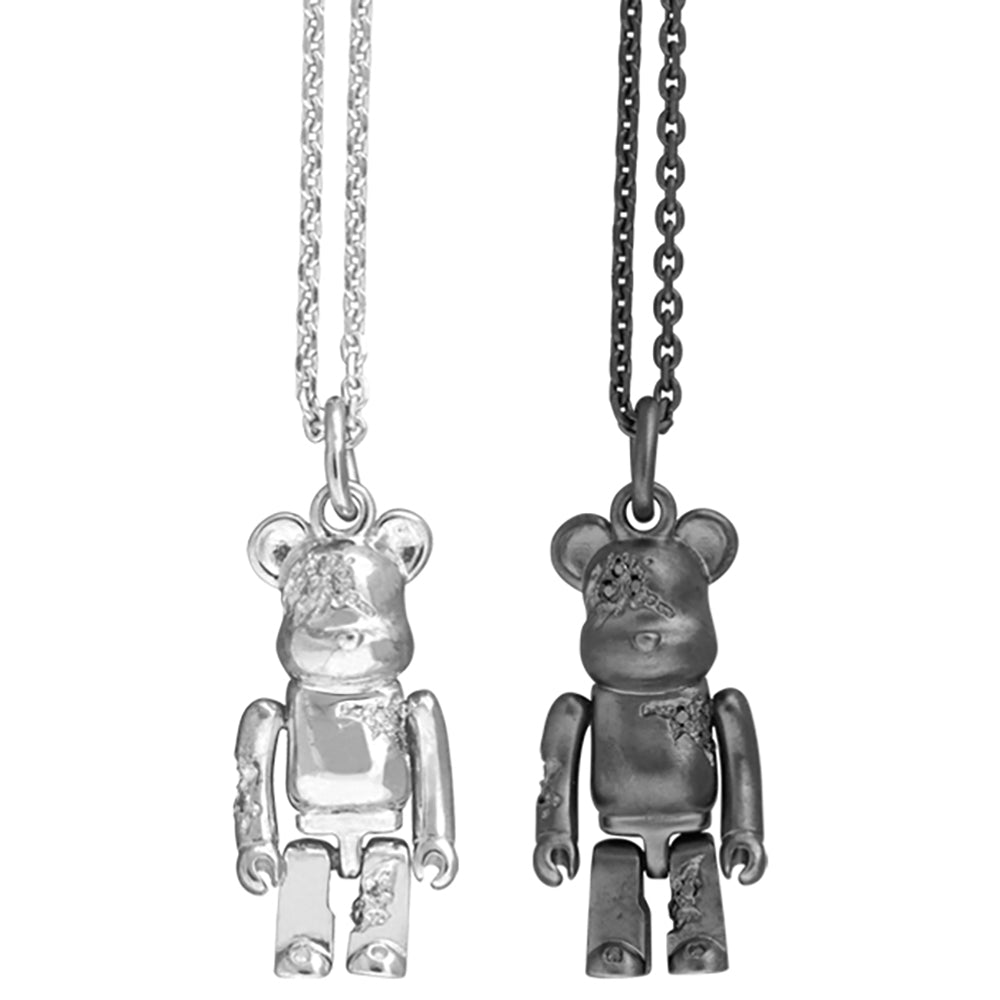 IVXLCDM BE@RBRICK CLACKED NECKLACE SILVER／BLACK_0