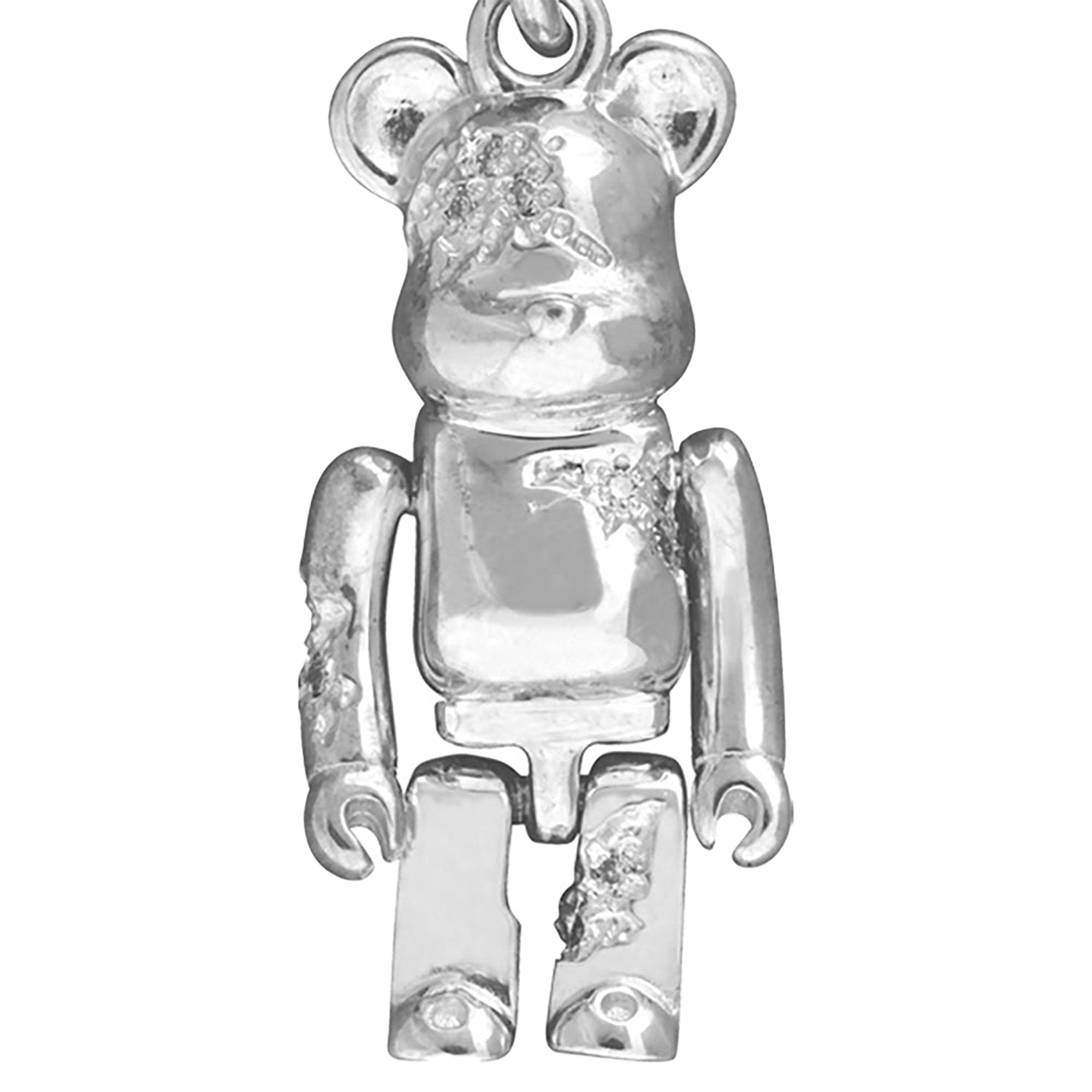 IVXLCDM BE@RBRICK CLACKED NECKLACE SILVER／BLACK