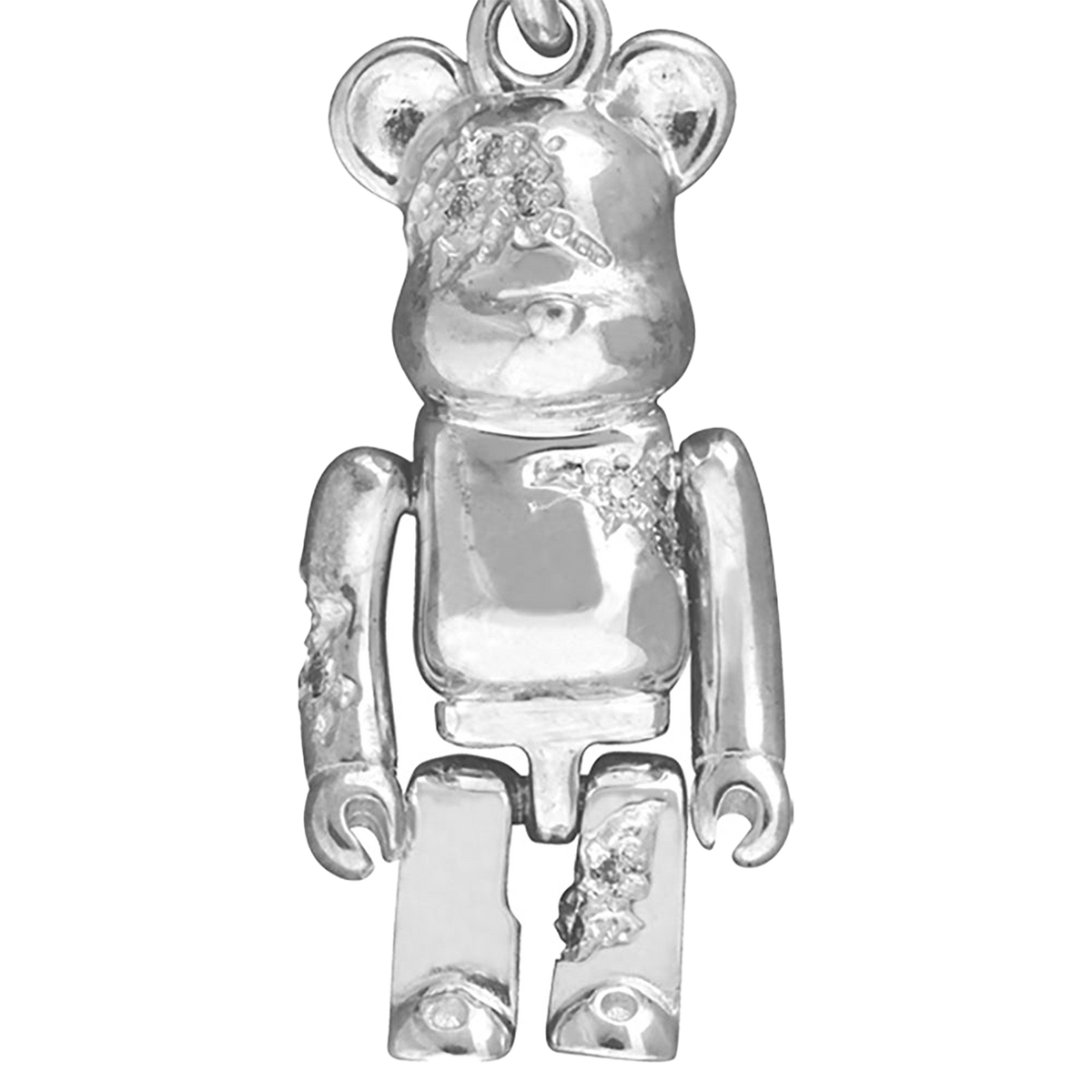IVXLCDM BE@RBRICK CLACKED NECKLACE SILVER／BLACK
