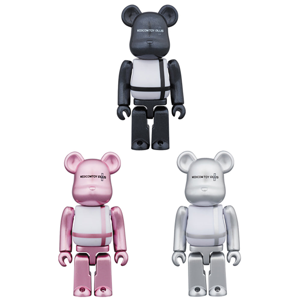 BE@RBRICK MEDICOM TOY PLUS BLACK／PINK／SILVER 100％_0