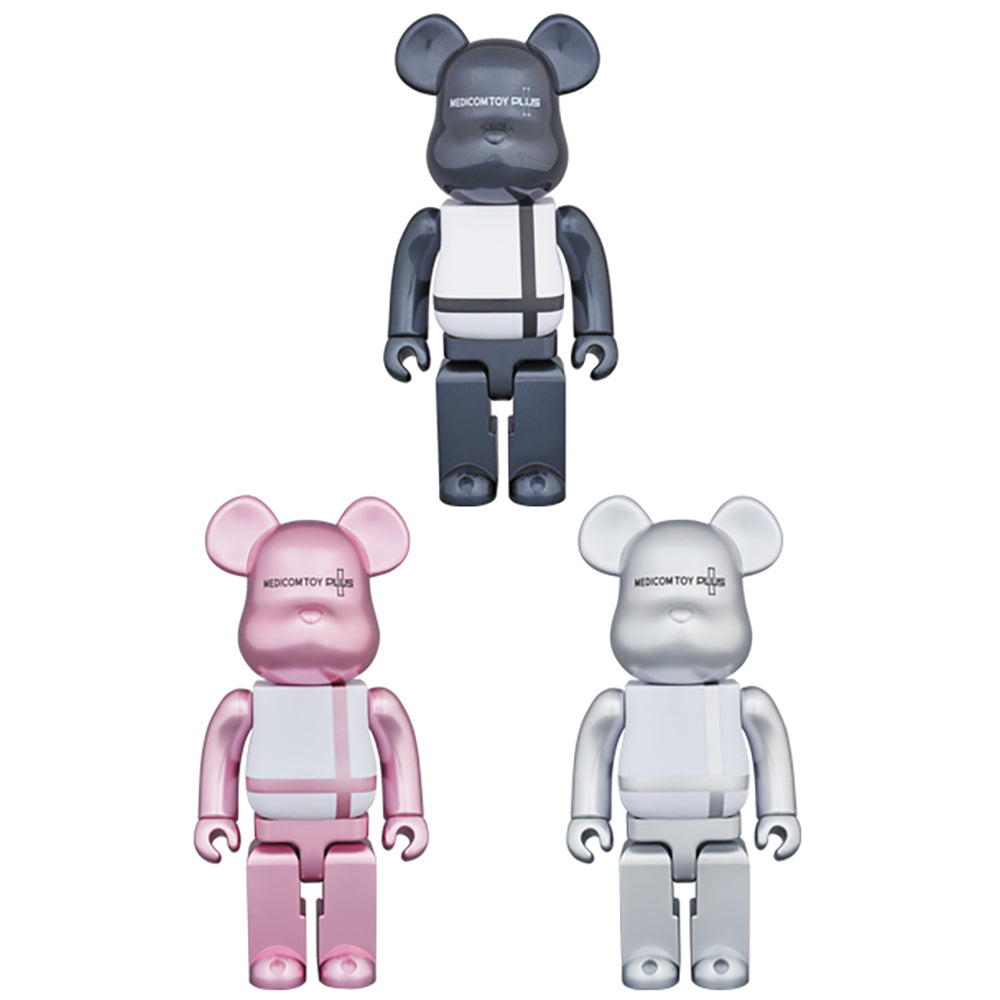 BE@RBRICK MEDICOM TOY PLUS BLACK／PINK／SILVER 400％_0
