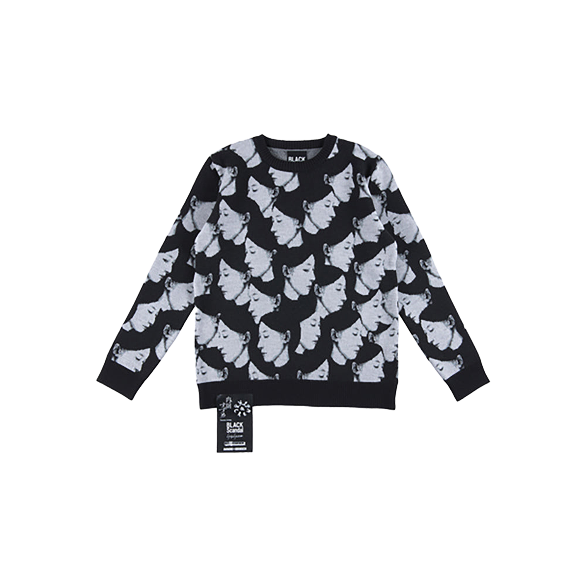 BE@RBRICK BLACK Scandal Yohji Yamamoto × 内田すずめ × S.H.I.P&crew 私の中の私たち KNIT GANG COUNCIL CREW NECK SWEATER  01