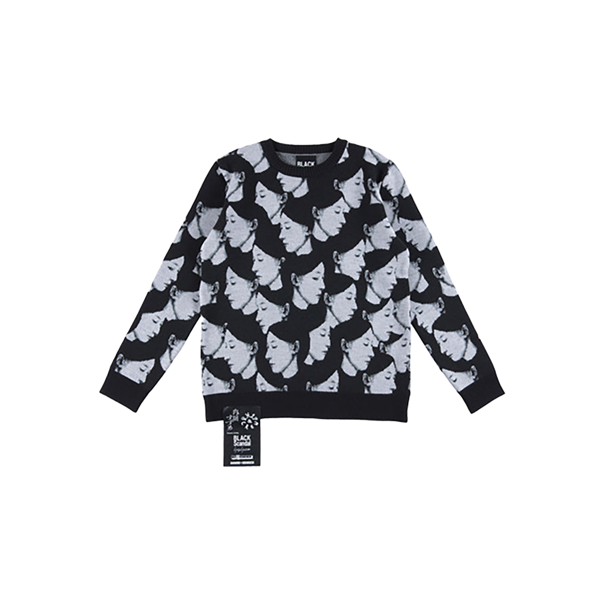 BE@RBRICK BLACK Scandal Yohji Yamamoto × 内田すずめ × S.H.I.P&crew 私の中の私たち KNIT GANG COUNCIL CREW NECK SWEATER  01