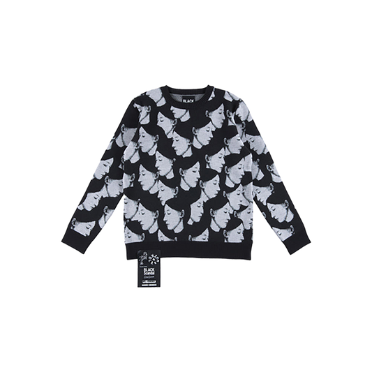 BE@RBRICK BLACK Scandal Yohji Yamamoto × 内田すずめ × S.H.I.P&crew 私の中の私たち KNIT GANG COUNCIL CREW NECK SWEATER  01