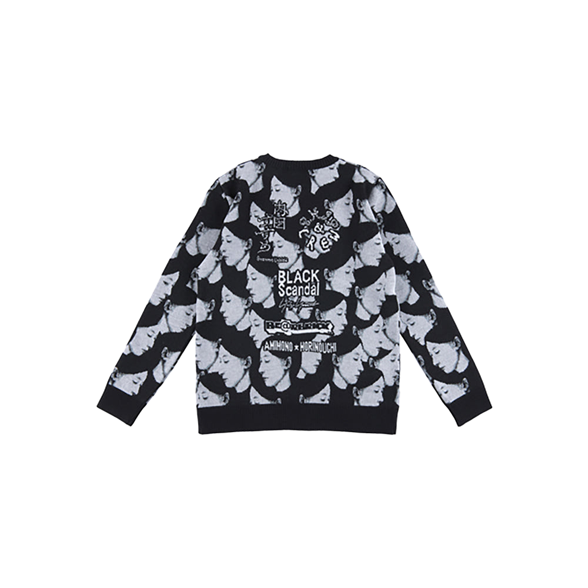 BE@RBRICK BLACK Scandal Yohji Yamamoto × 内田すずめ × S.H.I.P&crew 私の中の私たち KNIT GANG COUNCIL CREW NECK SWEATER  01