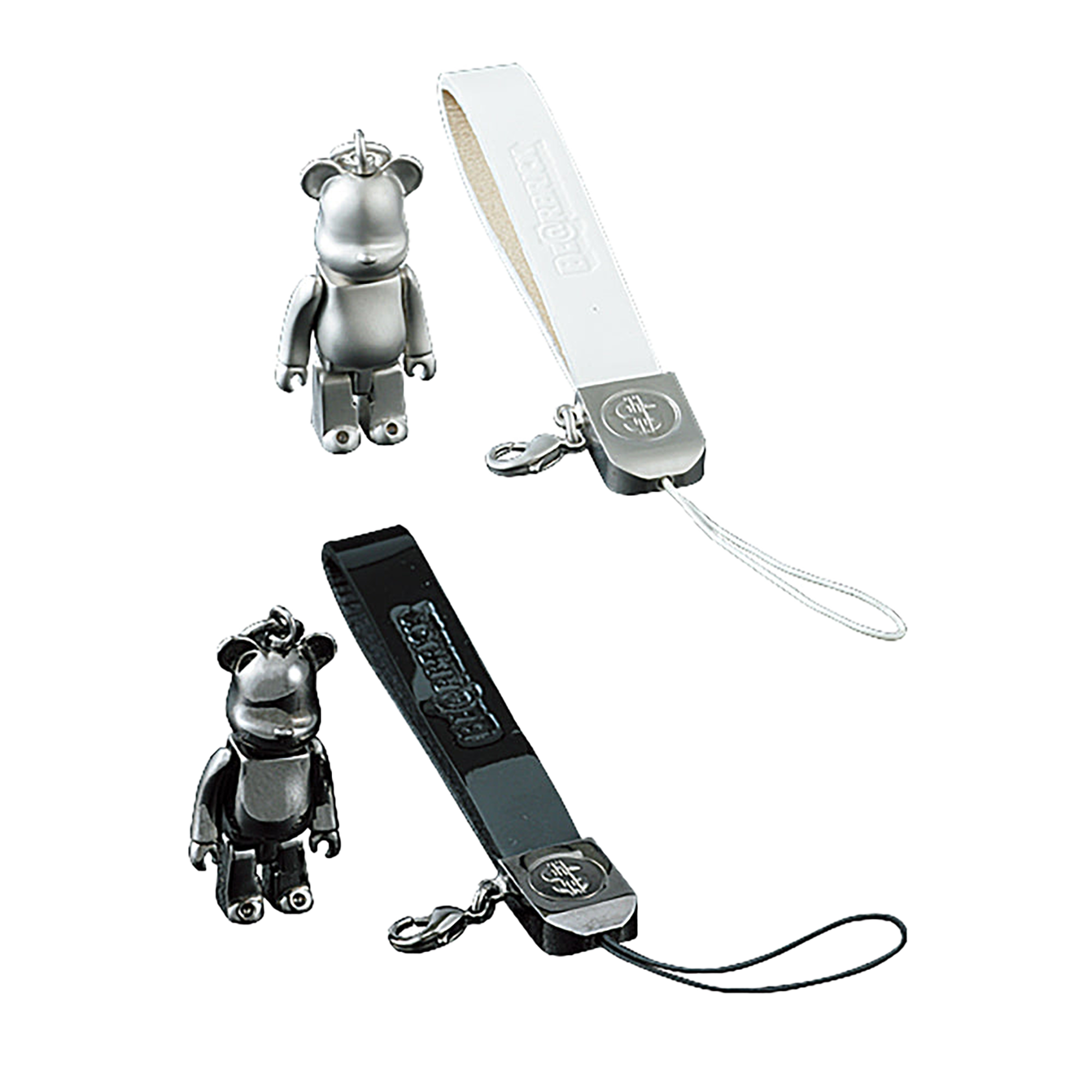 50％ ACTION BE@RBRICK SILVER925 STRAP  BLACK / WHITE