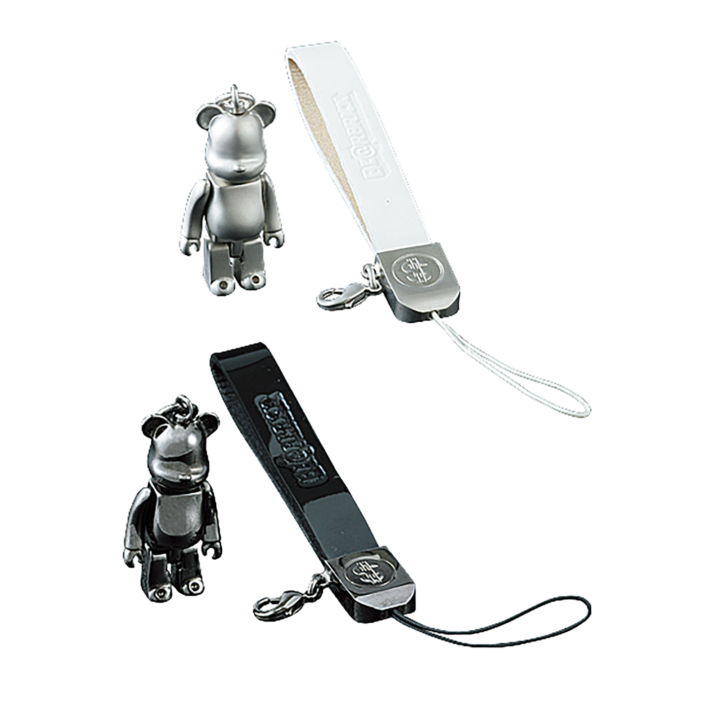 50％ ACTION BE@RBRICK SILVER925 STRAP  BLACK / WHITE