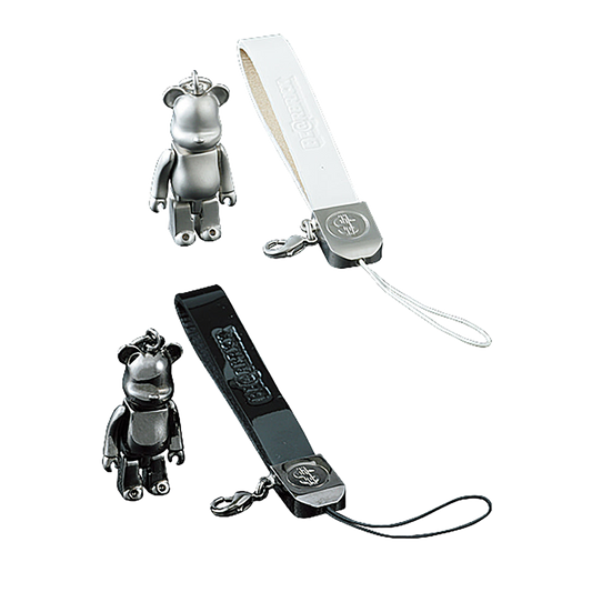 50％ ACTION BE@RBRICK SILVER925 STRAP  BLACK / WHITE