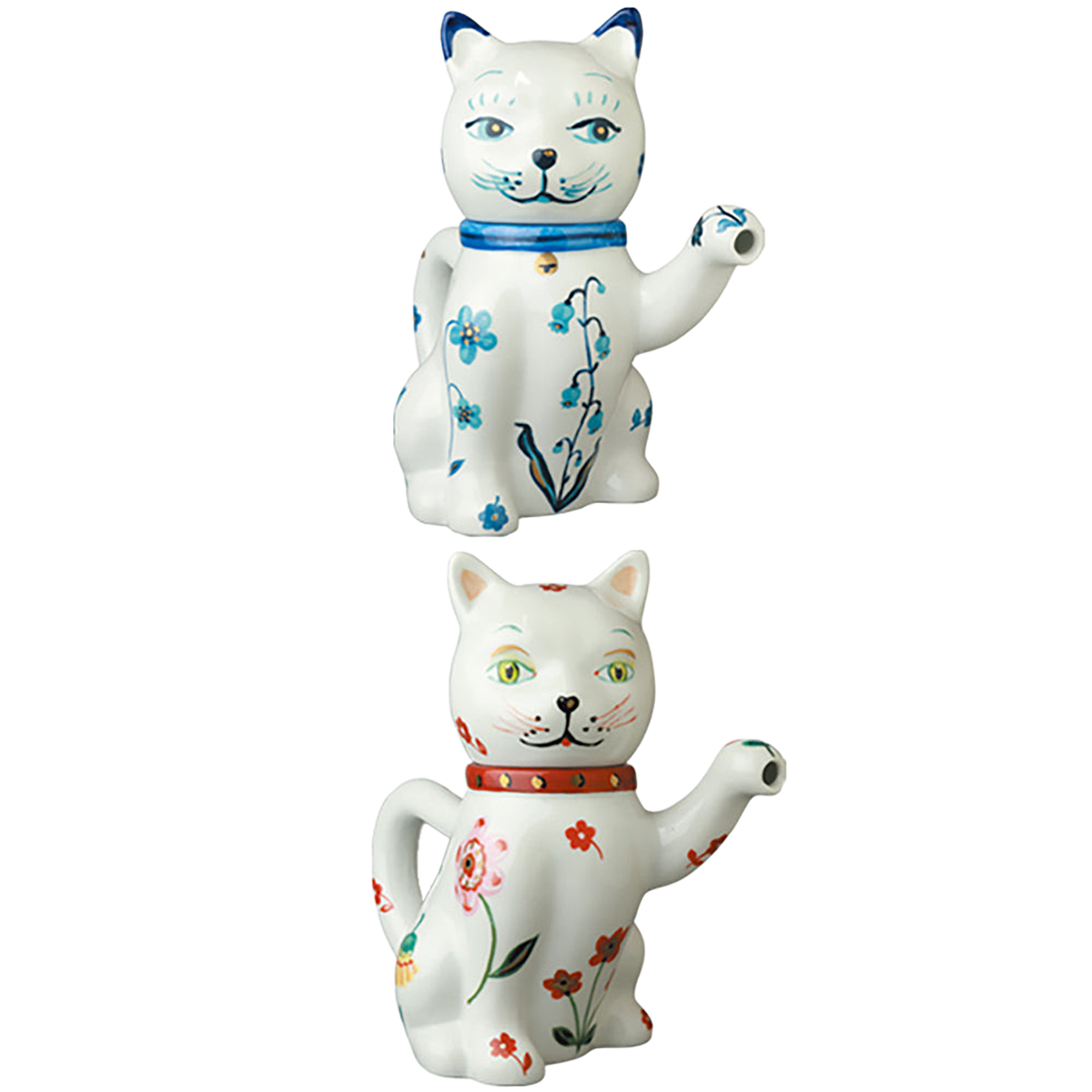 Nathalie Lete The Blue/The Red Lucky Cat Teapot