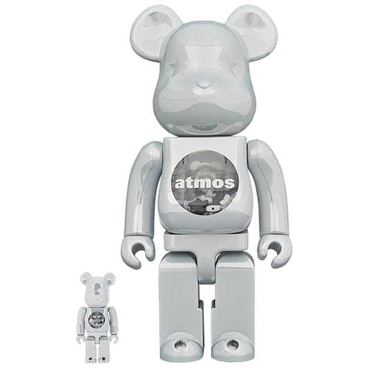 BE@RBRICK atmos 白色铬 Ver. 100% 和 400%