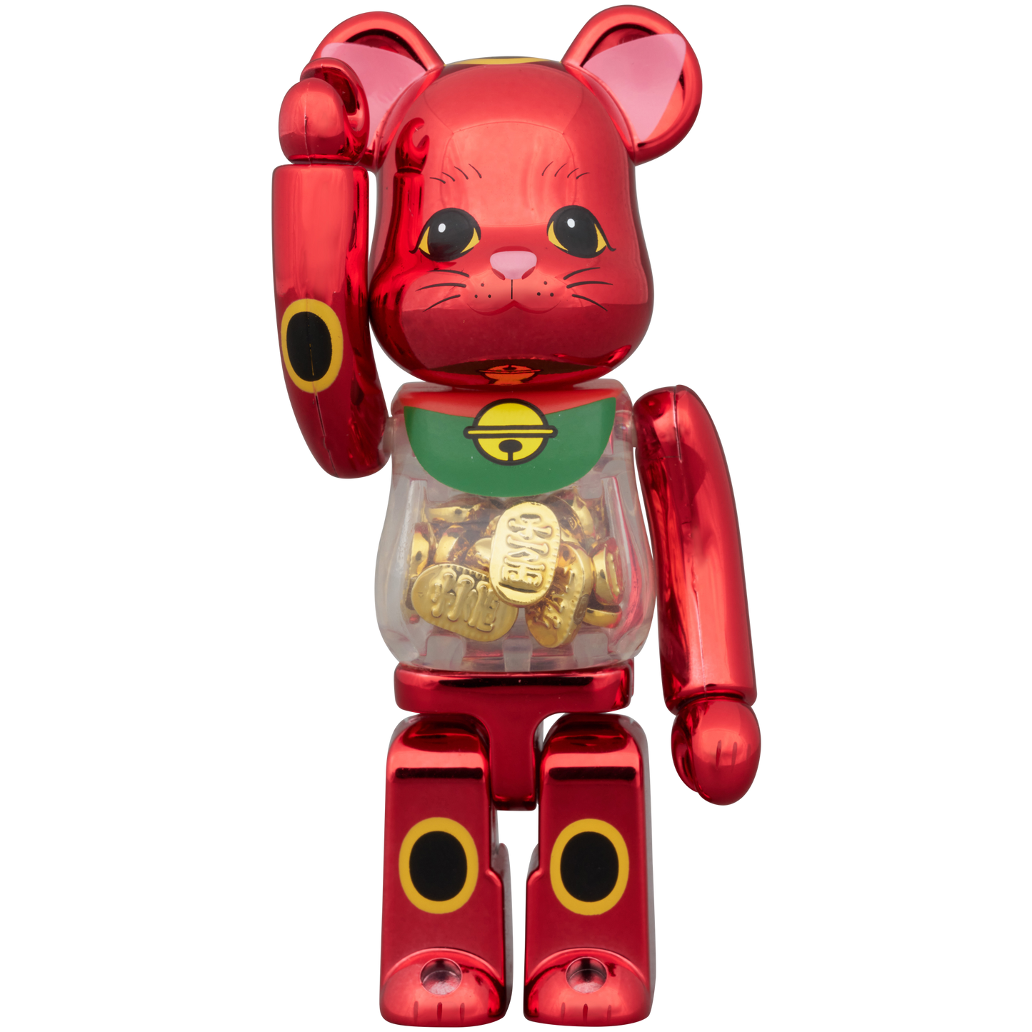 BE@RBRICK Maneki Neko with Koban Ten million ryo Plum Gold Plated 100% & 400%